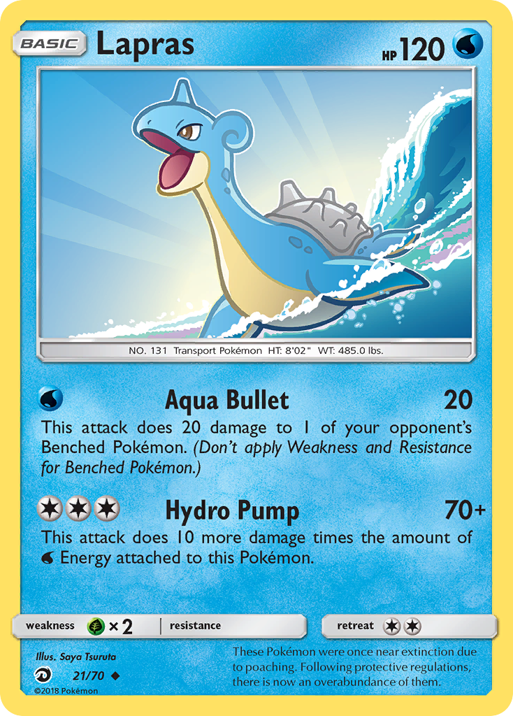 Lapras (21/70) - Dragon Majesty Pokémon Card