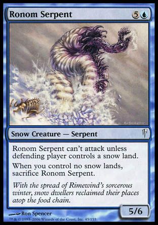 Ronom Serpent (Coldsnap) Trading Card