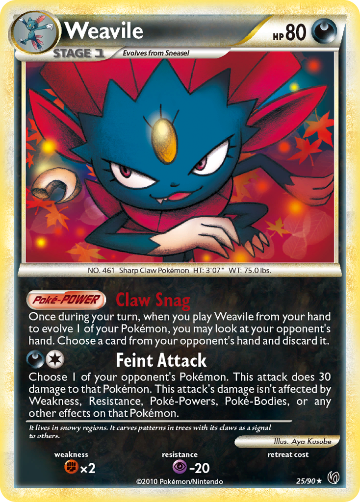 Weavile (25/90) - HS—Undaunted Pokémon Card