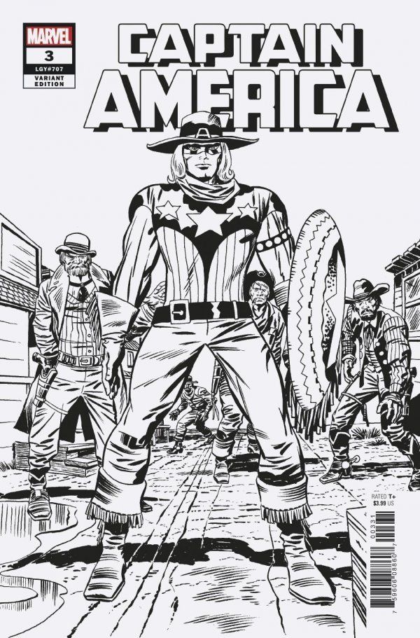 Captain America #3 (Kirby Remastered  B&w Variant)