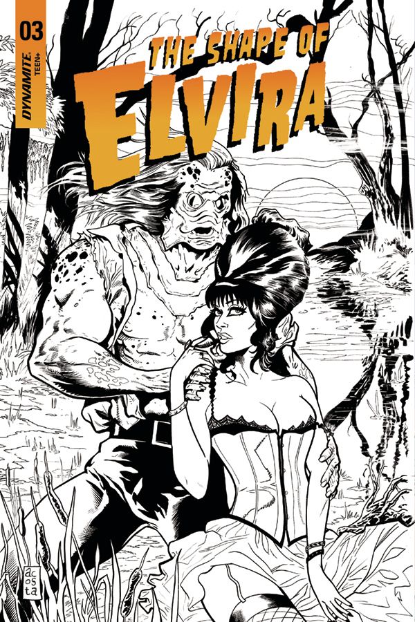Elvira: The Shape of Elvira #3 (30 Copy Acosta B&w Cover)