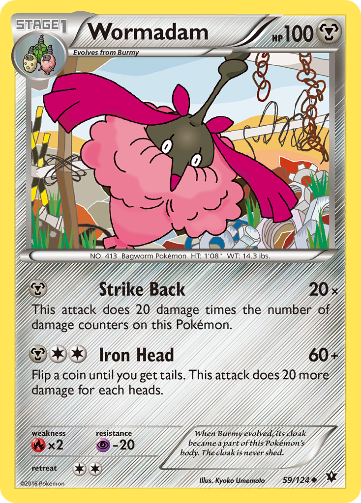 Wormadam (59/124) - Fates Collide Pokémon Card