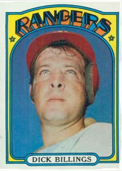 Dick Billings 1972 Topps #148 Sports Card