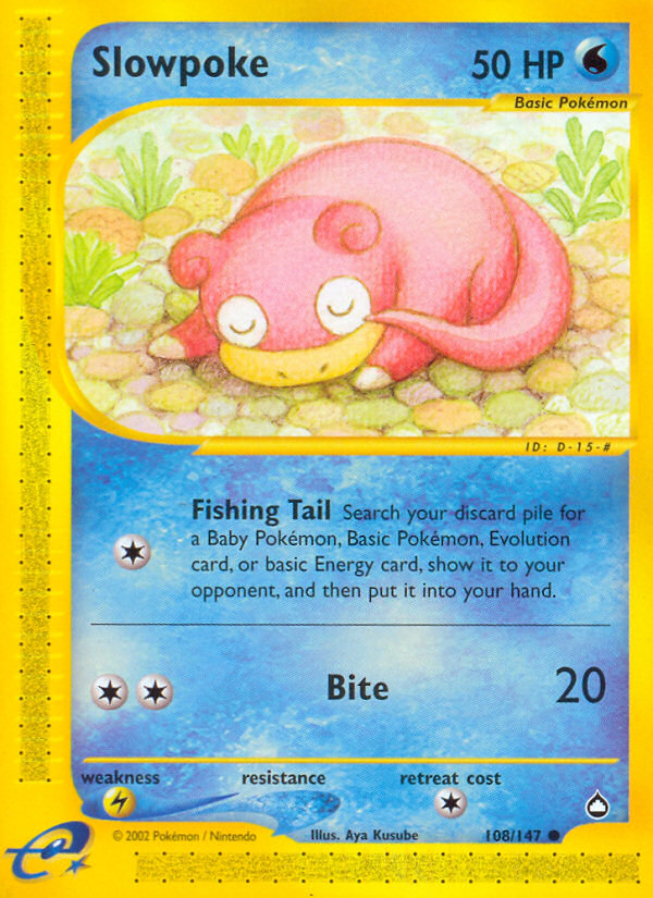 Slowpoke (108/147) - Aquapolis Pokémon Card