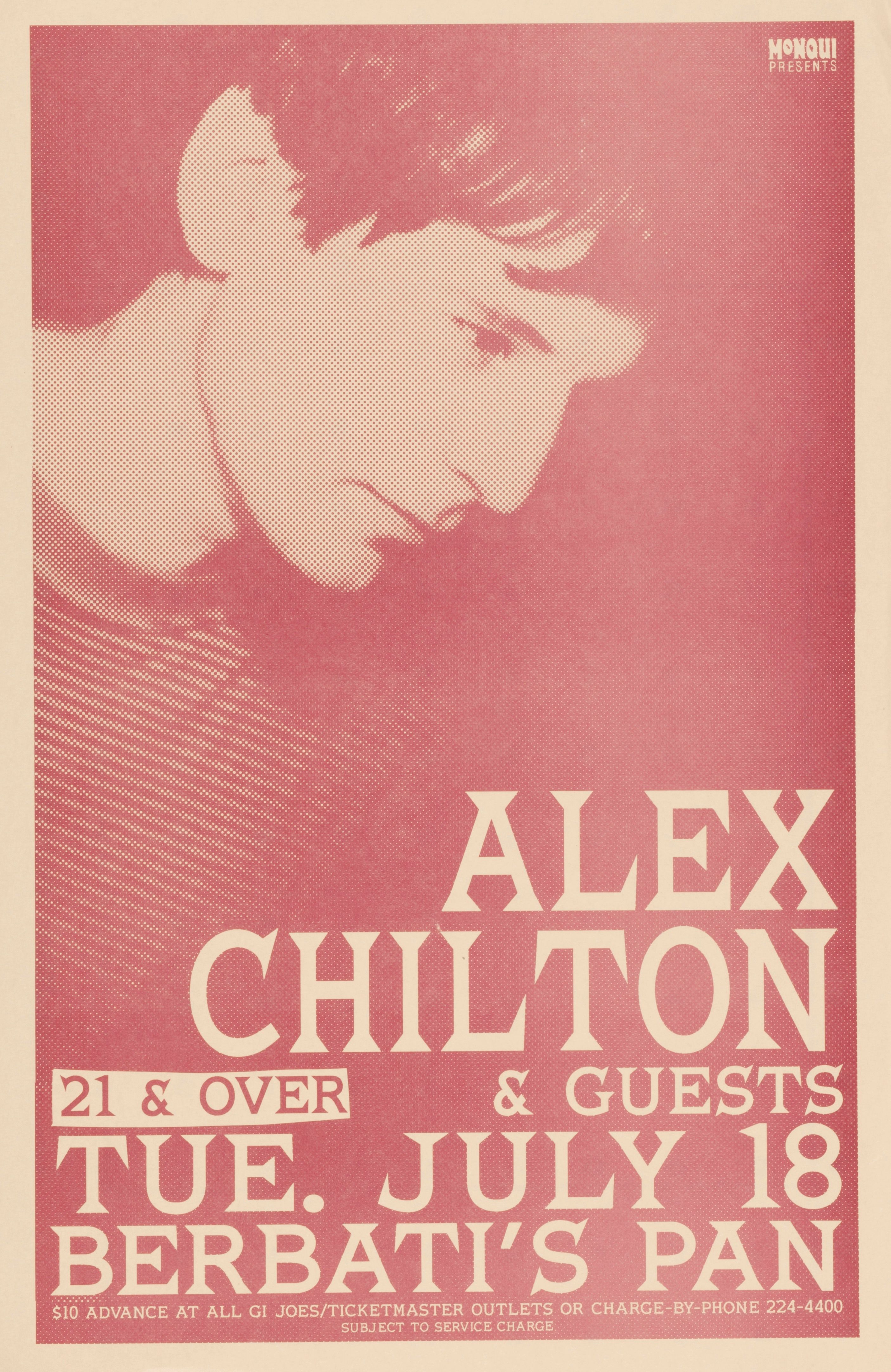 MXP-231.3 Alex Chilton 1995 Berbatis  Jul 18 Concert Poster