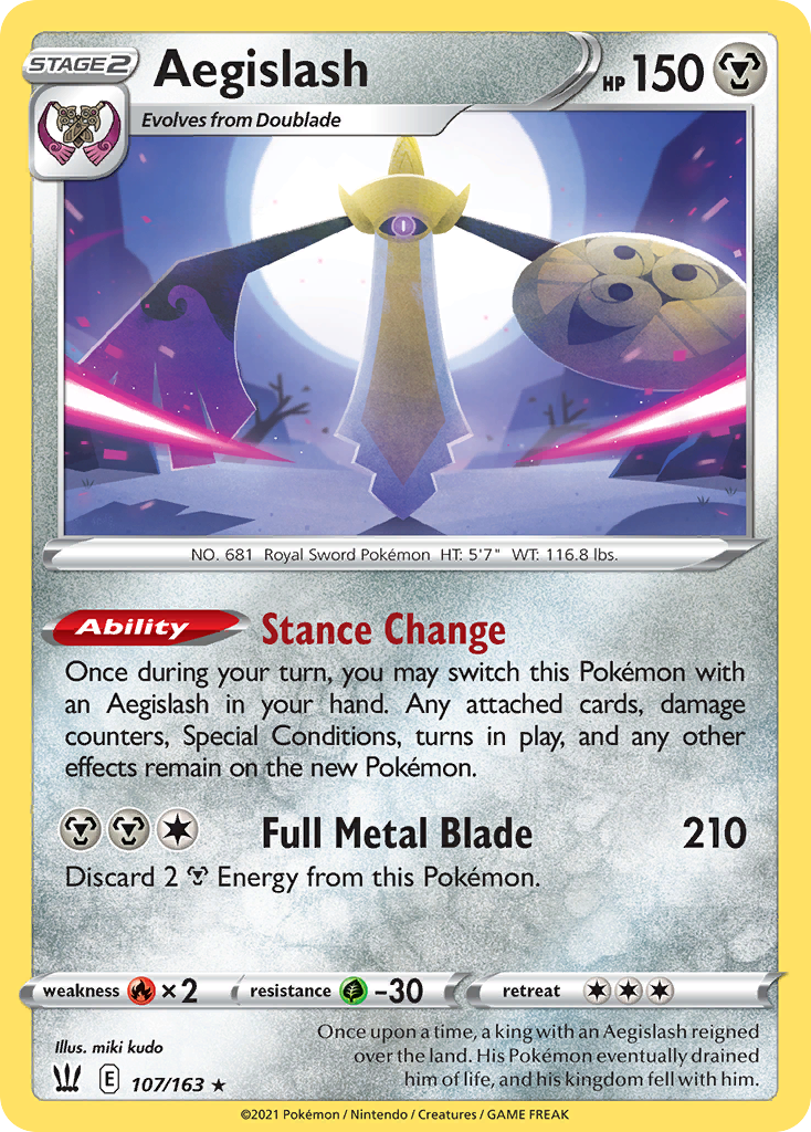 Aegislash (107/163) - Battle Styles Pokémon Card