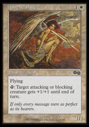 Angelic Page (Urza's Saga) Trading Card