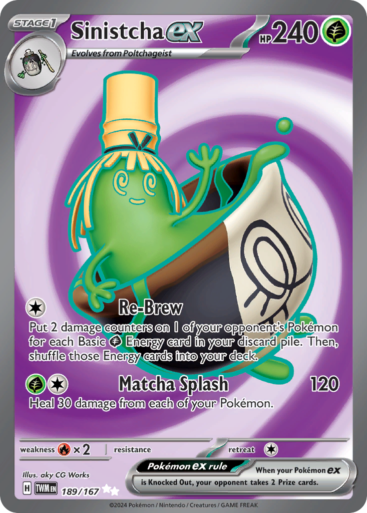 Sinistcha ex (189/167) - Twilight Masquerade Pokémon Card