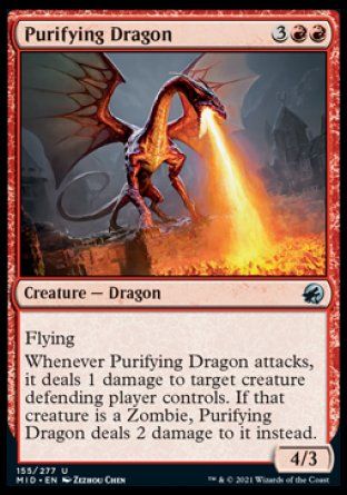 Purifying Dragon (Innistrad: Midnight Hunt) Trading Card