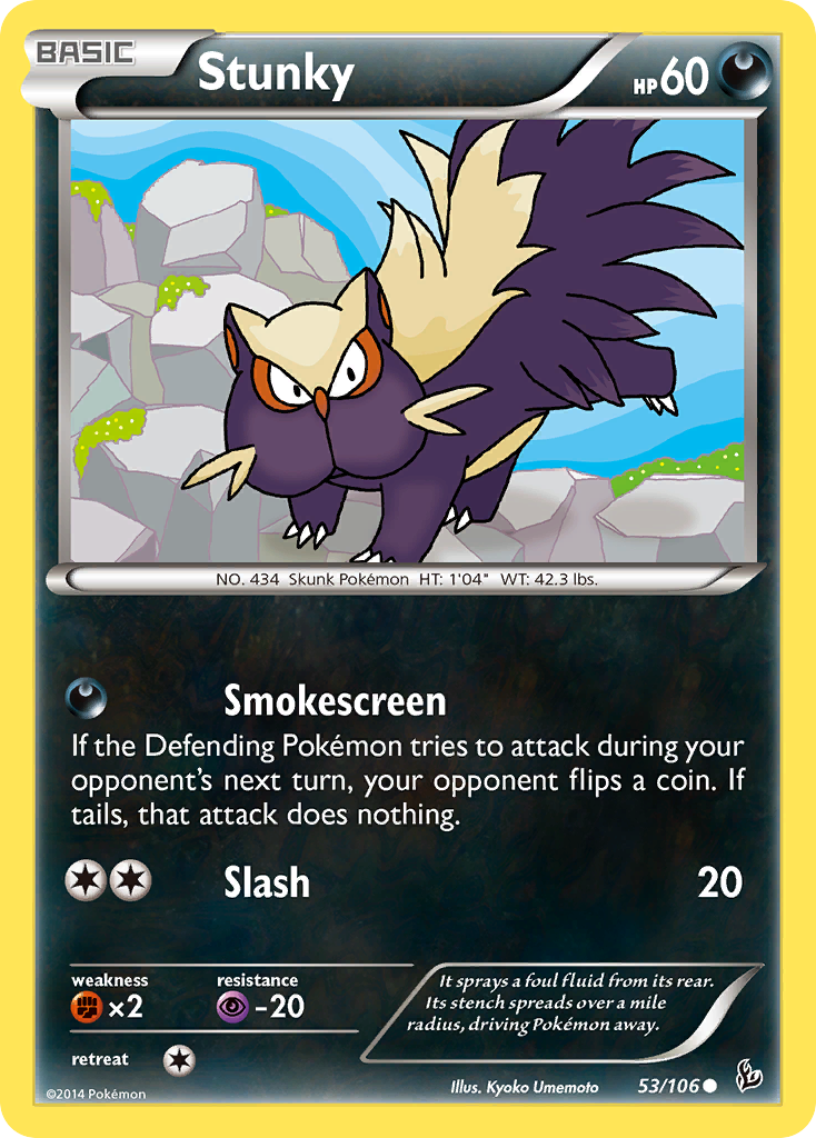 Stunky (53/106) - Flashfire Pokémon Card