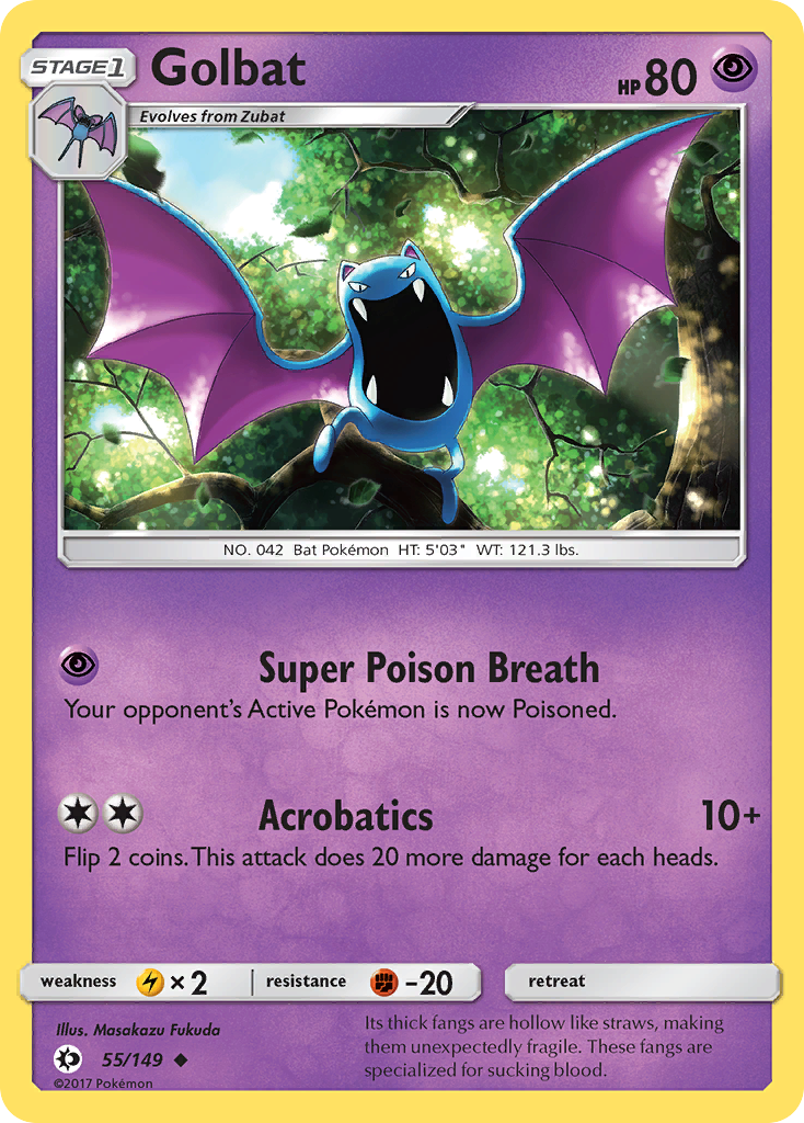 Golbat (55/149) - Sun & Moon Pokémon Card