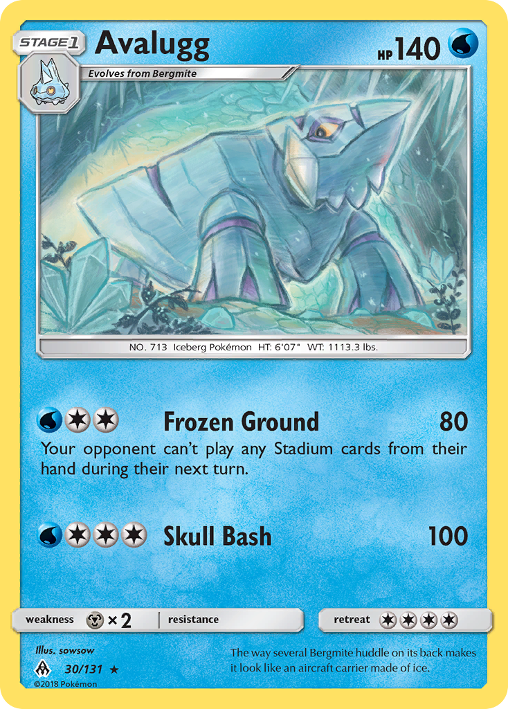 Avalugg (30/131) - Forbidden Light Pokémon Card