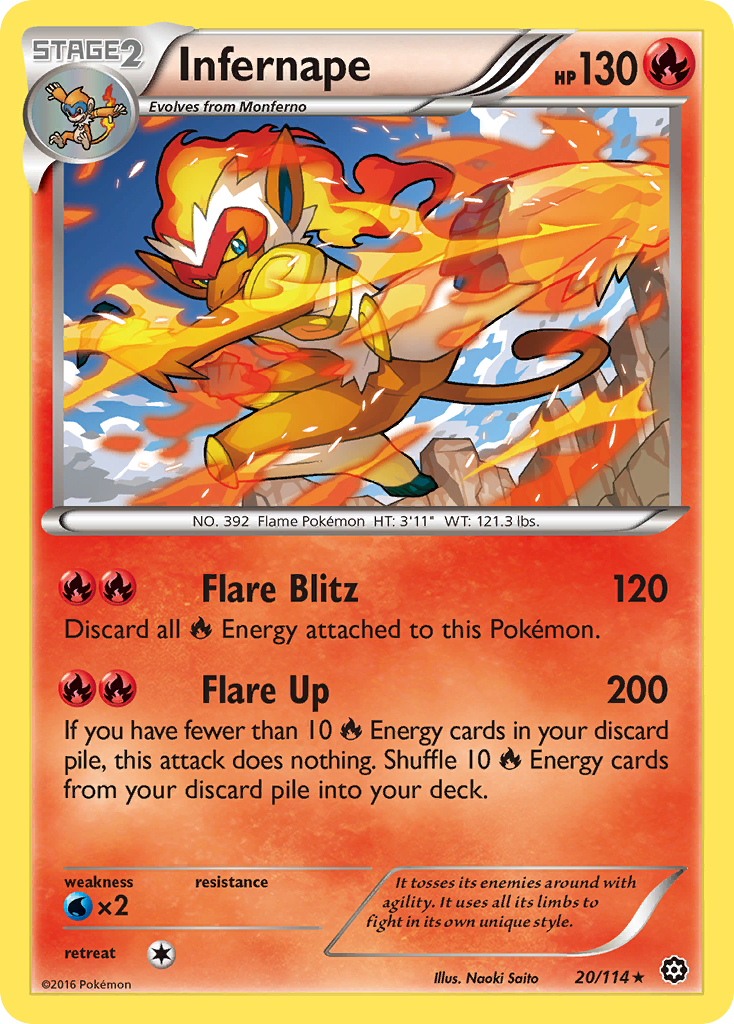 Infernape (20/114) - Steam Siege Pokémon Card