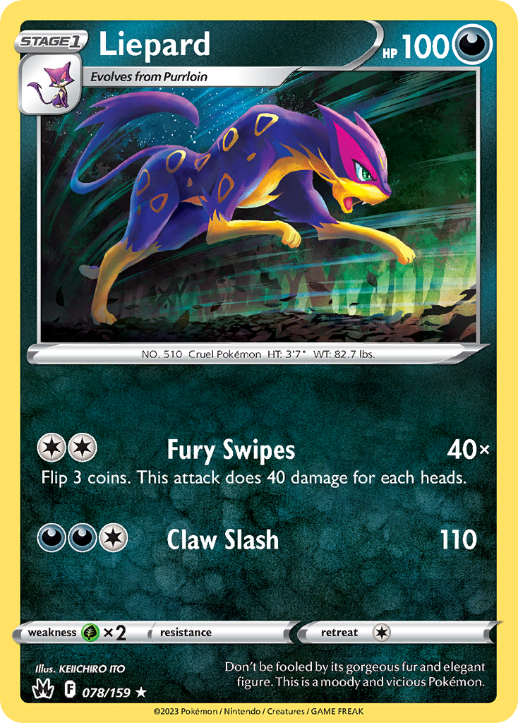 Liepard (78/159) - Crown Zenith Pokémon Card