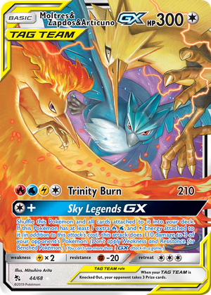 Moltres & Zapdos & Articuno GX (44/68) - Hidden Fates