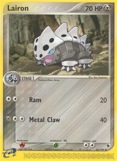 Lairon (36/109) - Ruby & Sapphire Pokémon Card