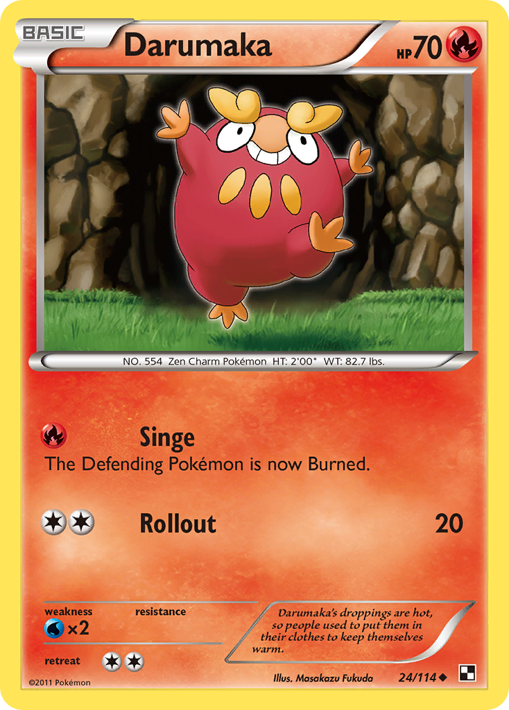 Darumaka (24/114) - Black & White Pokémon Card