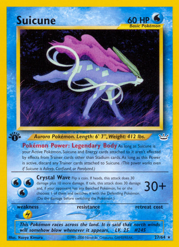 Suicune (27/64) - Neo Revelation Pokémon Card