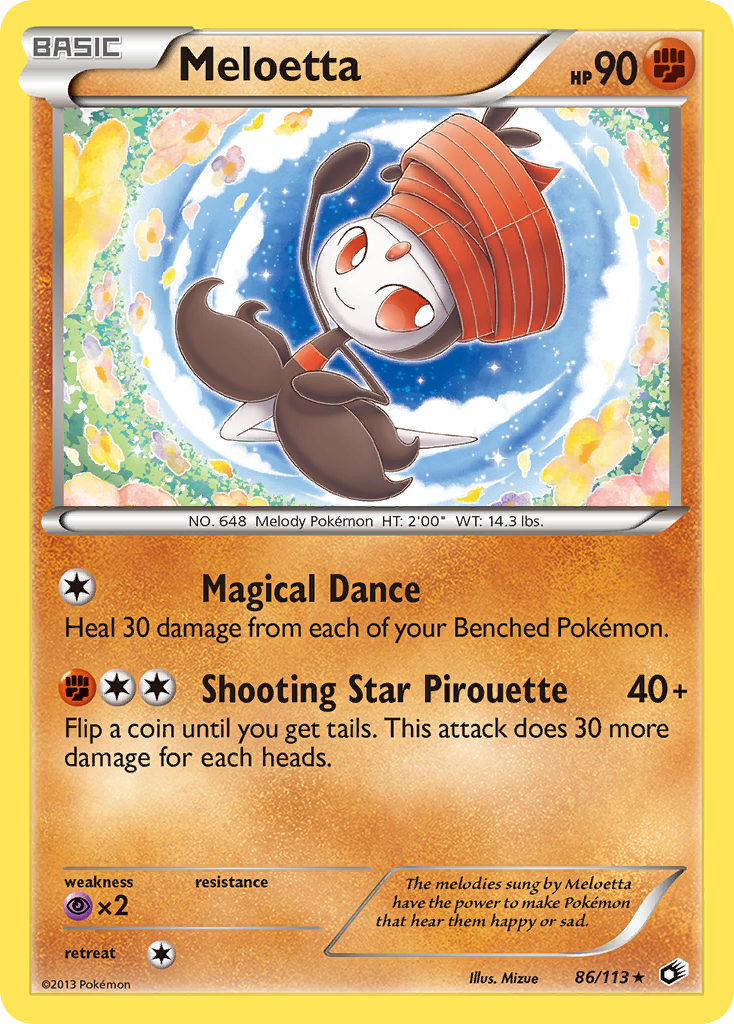 Meloetta (86/113) - Legendary Treasures Pokémon Card