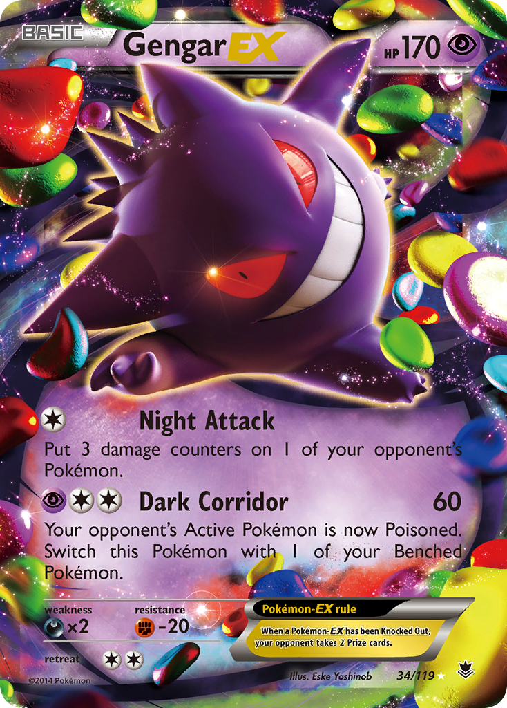 Gengar EX (34/119) - Phantom Forces Pokémon Card