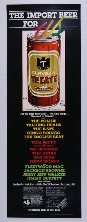 The US Festival Cerveza Tecate Beer Promotional 1982