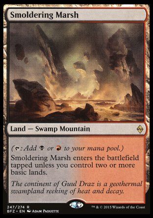 Smoldering Marsh (Battle for Zendikar) Trading Card