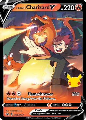 Lance's Charizard V (SWSH133) - SWSH Black Star Promos