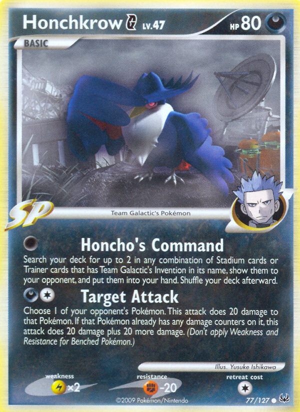 Honchkrow G (77/127) - Platinum Pokémon Card