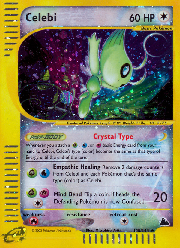 Celebi (145/144) - Skyridge Pokémon Card