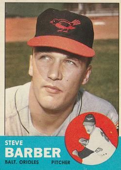 Steve Barber 1963 Topps #12 Sports Card