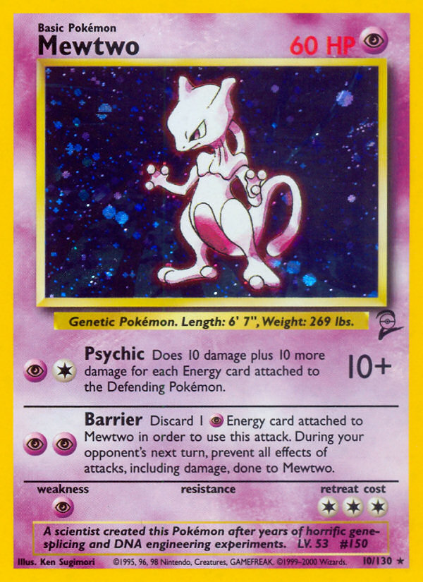 Mewtwo (10/130) - Base Set 2 Pokémon Card