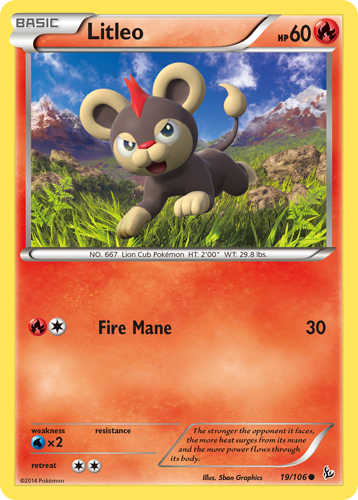 Litleo (19/106) - Flashfire Pokémon Card