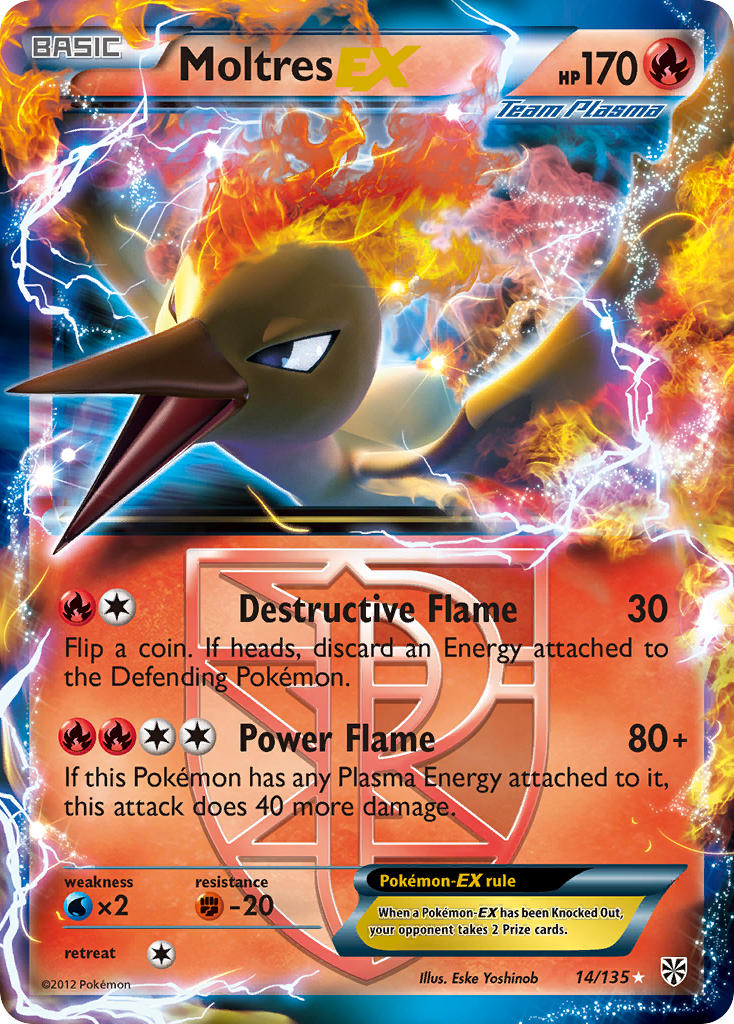 Moltres EX (14/135) - Plasma Storm Pokémon Card