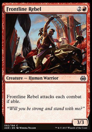 Frontline Rebel (Aether Revolt) Trading Card