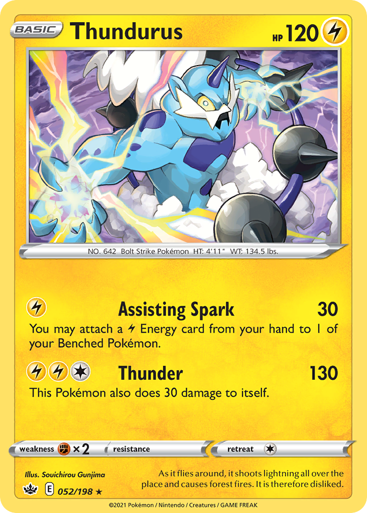 Thundurus (52/198) - Chilling Reign Pokémon Card