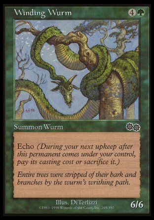 Winding Wurm (Urza's Saga) Trading Card