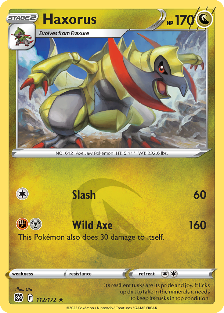 Haxorus (112/172) - Brilliant Stars Pokémon Card