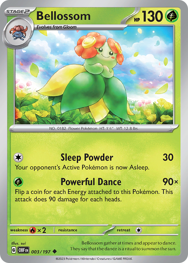 Bellossom (3/197) - Obsidian Flames Pokémon Card