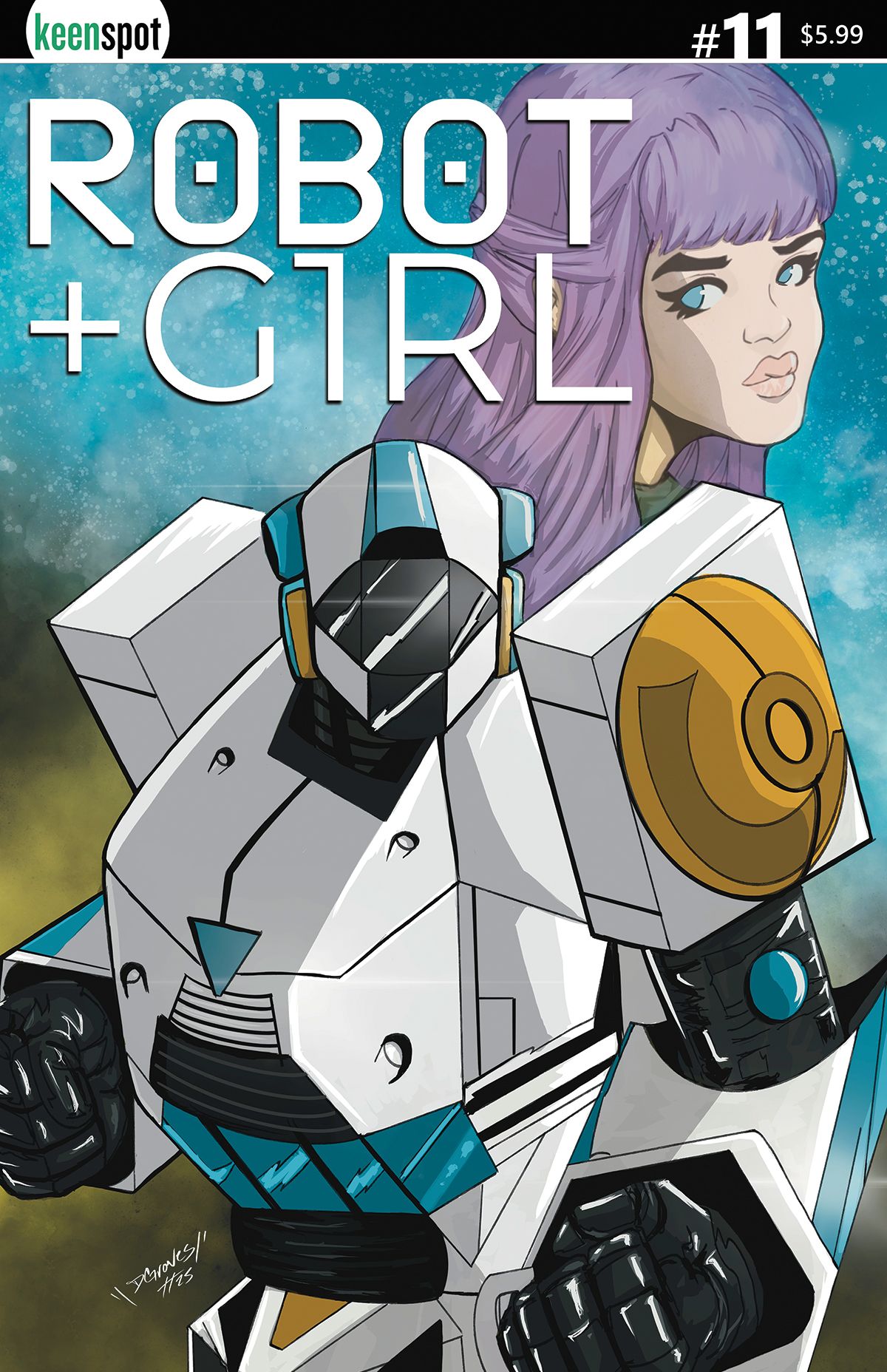 Robot + Girl #11 (Cvr D Deanthony Graves Bagged With Trading Card Variant) Comic