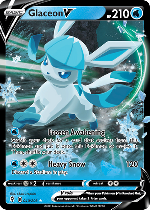 Glaceon V (40/203) - Evolving Skies