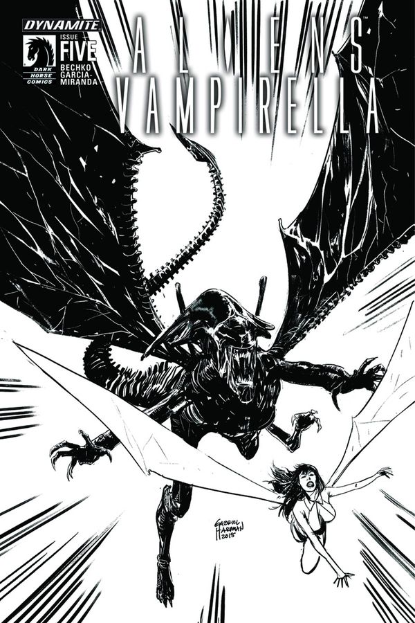Aliens Vampirella #5 (Cover B 15 Copy B&amp;w Cover)