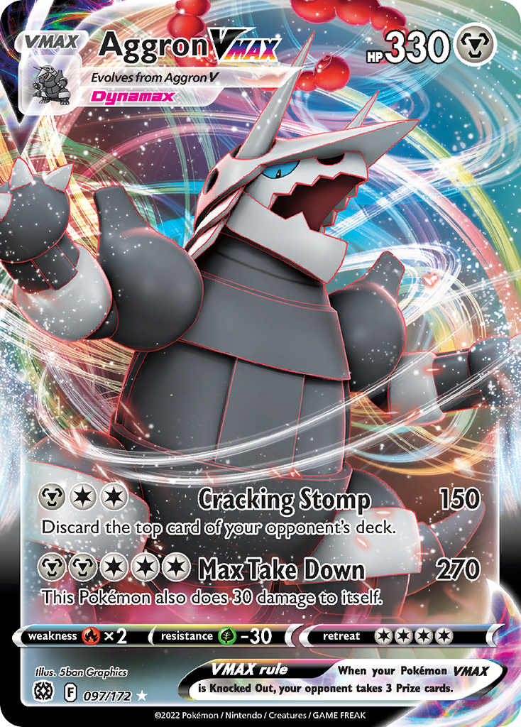 Aggron VMAX (97/172) - Brilliant Stars Pokémon Card