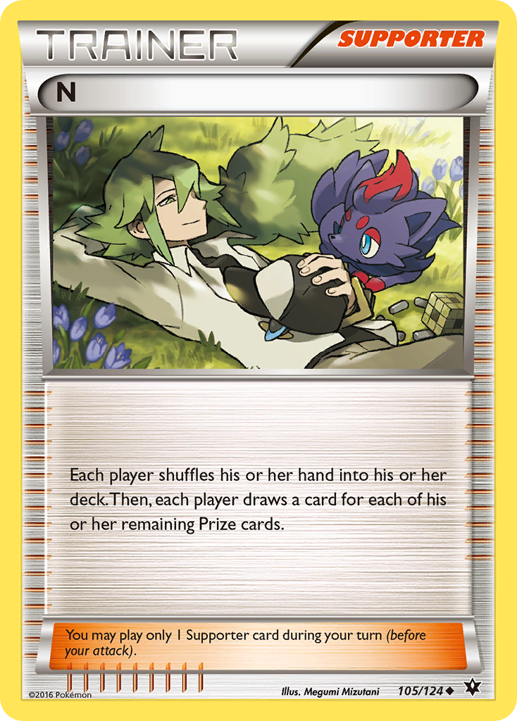 N (Trainer: Supporter) (105/124) - Fates Collide Pokémon Card