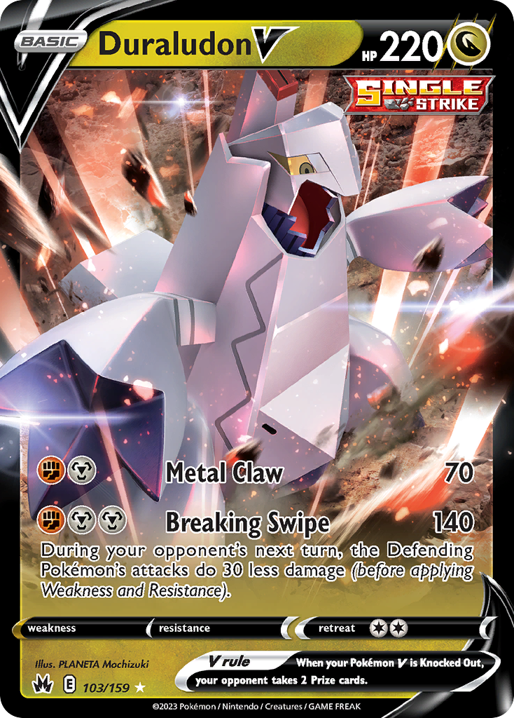 Duraludon V (103/159) - Crown Zenith Pokémon Card