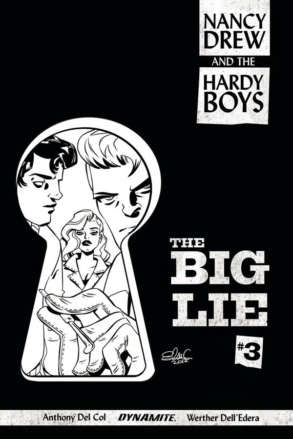 Nancy Drew and the Hardy Boys: The Big Lie #3 (Cover C 10 Copy Charretier B&w)