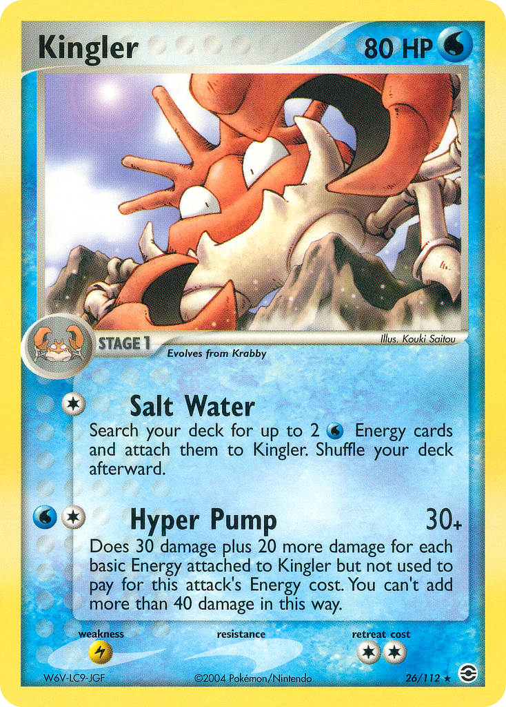 Kingler (26/112) - FireRed & LeafGreen Pokémon Card