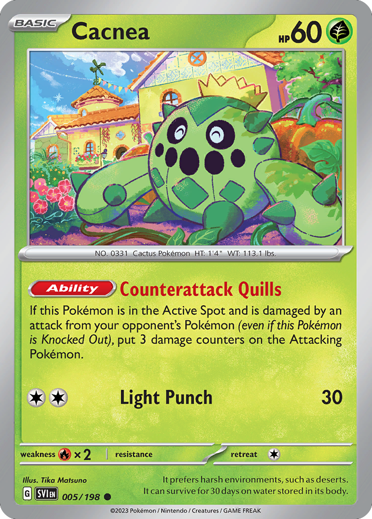 Cacnea (5/198) - Scarlet & Violet Pokémon Card