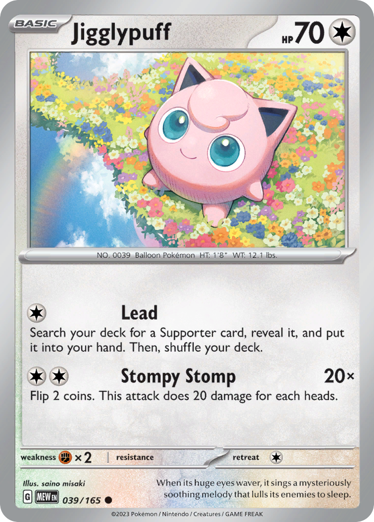 Jigglypuff (39/165) - 151 Pokémon Card