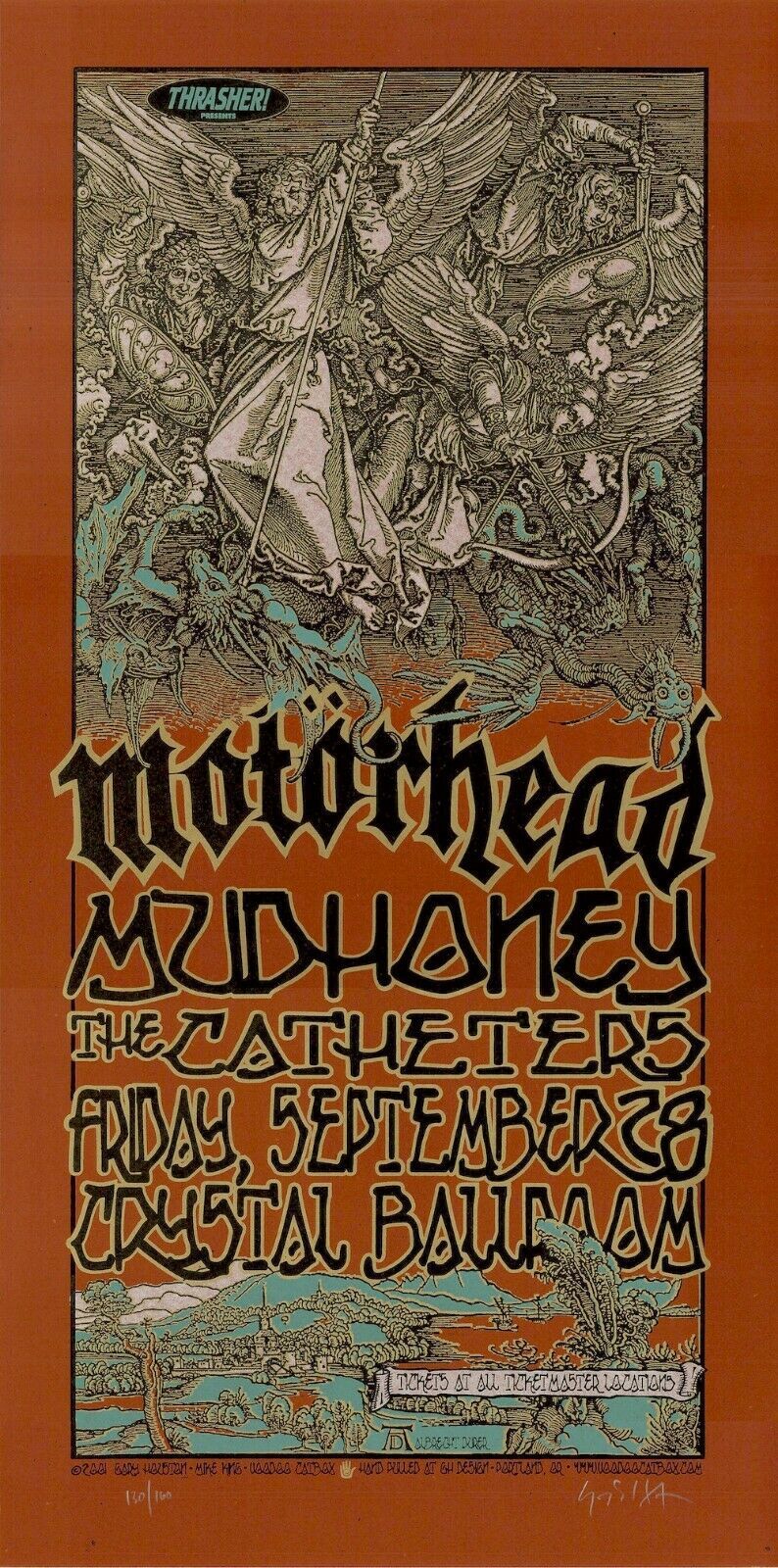 Motorhead & Mudhoney Crystal Ballroom 2003 Concert Poster