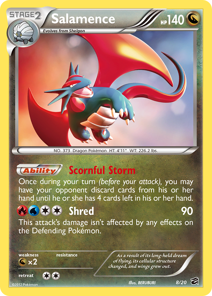 Salamence (8/20) - Dragon Vault Pokémon Card